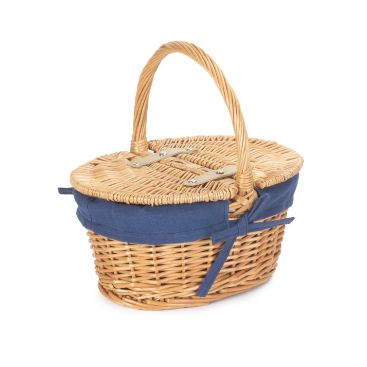 Harriet Bee Wicker Child sized Picnic Hamper Basket with Lining
